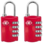 Durable TSA Locks for Luggage - 2-Pack Red