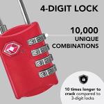 Durable TSA Locks for Luggage - 2-Pack Red