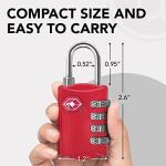 Durable TSA Locks for Luggage - 2-Pack Red