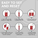 Durable TSA Locks for Luggage - 2-Pack Red