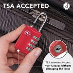 Durable TSA Locks for Luggage - 2-Pack Red