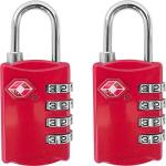 Durable TSA Locks for Luggage - 2-Pack Red