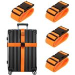 TSA Approved Luggage Straps 4-Pack - Orange