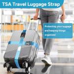 Adjustable TSA Approved Luggage Straps with Lock