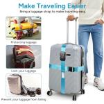 Adjustable TSA Approved Luggage Straps with Lock