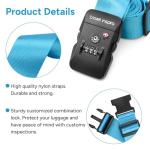 Adjustable TSA Approved Luggage Straps with Lock