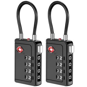 Puroma TSA Approved 4-Digit Luggage Locks (2 Pack)