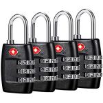 TSA Approved 3-Digit Luggage Locks - 4 Pack