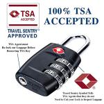 TSA Approved 3-Digit Luggage Locks - 4 Pack