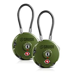 TSA-Approved 3-Digit Combination Cable Luggage Locks