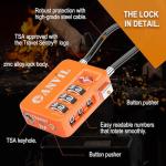Anvil TSA Luggage Locks with Search Alert (2 Pack)