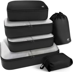 HOTOR 6-Piece Packing Cubes Set for Travel