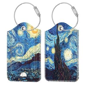 Fintie Starry Night Luggage Tags with Privacy Cover
