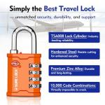 Heavy Duty TSA Accepted 4 Digit Luggage Lock