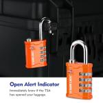 Heavy Duty TSA Accepted 4 Digit Luggage Lock