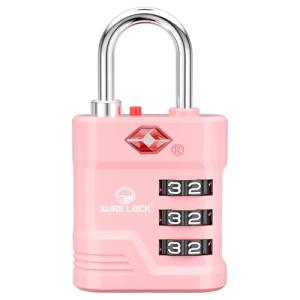 SURE LOCK TSA Approved Luggage Lock - Pink
