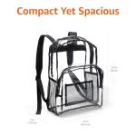 Clear School Backpack with Water-Resistant PVC