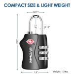 TSA Approved 2-Pack Keyless Luggage Locks