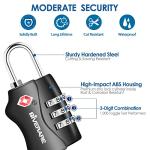 TSA Approved 2-Pack Keyless Luggage Locks
