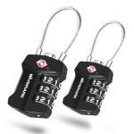 TSA Approved 3-Digit Travel Luggage Lock Set