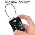 TSA Approved 3-Digit Travel Luggage Lock Set