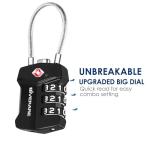 TSA Approved 3-Digit Travel Luggage Lock Set