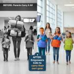 Kaywee Kids Travel Backpack Set - Orange