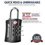 4 Pack TSA Approved Keyless Luggage Locks