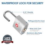 4 Pack TSA Approved Aluminum Luggage Locks