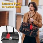 Travelambo Deep Red Faux Leather Luggage Tags 2 Pack