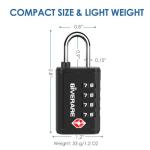 4 Pack TSA Approved 4-Digit Luggage Locks