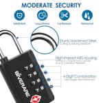 4 Pack TSA Approved 4-Digit Luggage Locks