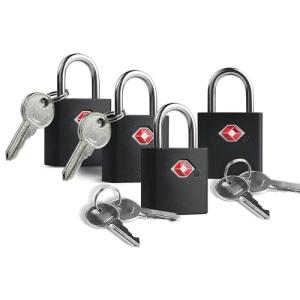 TSA Approved Luggage Locks with Keys - 4 Pack