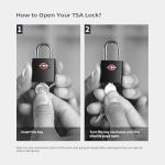 TSA Approved Luggage Locks with Keys - 4 Pack