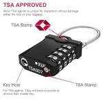 TSA Approved 4-Digit Travel Cable Locks - Pink