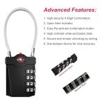TSA Approved 4-Digit Travel Cable Locks - Pink
