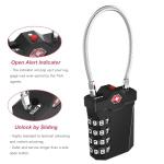TSA Approved 4-Digit Travel Cable Locks - Pink