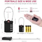 TSA Approved 4-Digit Travel Cable Locks - Pink