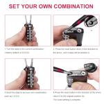 TSA Approved 4-Digit Travel Cable Locks - Pink