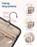 BAGSMART Portable Makeup Bag with Hanging Hook