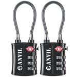 ANVIL TSA Approved Cable Luggage Locks (2 Pack)