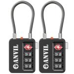 ANVIL TSA Combination Locks with Search Alert, 2-Pack