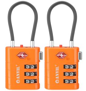 ANVIL TSA Approved High Security Luggage Locks 2-Pack