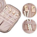 NISHEL Pink Travel Jewelry Organizer Case