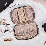 NISHEL Pink Travel Jewelry Organizer Case