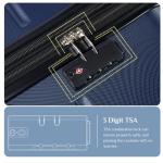 DUMOS 24 Inch Hardside Luggage with TSA Lock