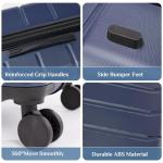 DUMOS 24 Inch Hardside Luggage with TSA Lock