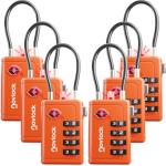 TSA Approved 4-Digit Luggage Locks - 6-Pack