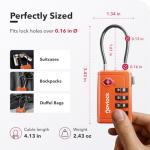 TSA Approved 4-Digit Luggage Locks - 6-Pack