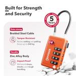 TSA Approved 4-Digit Luggage Locks - 6-Pack